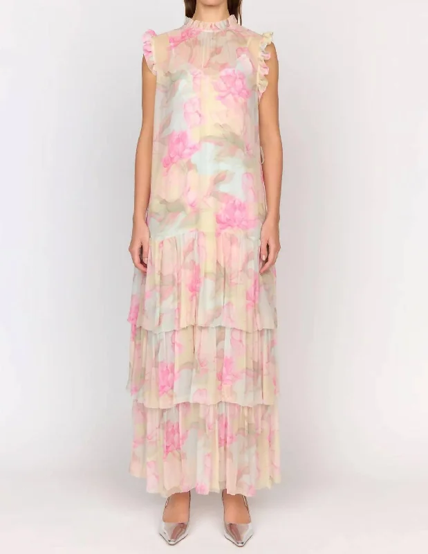 women's cotton dressesChristian Maxi Dress In Waterlily Pink