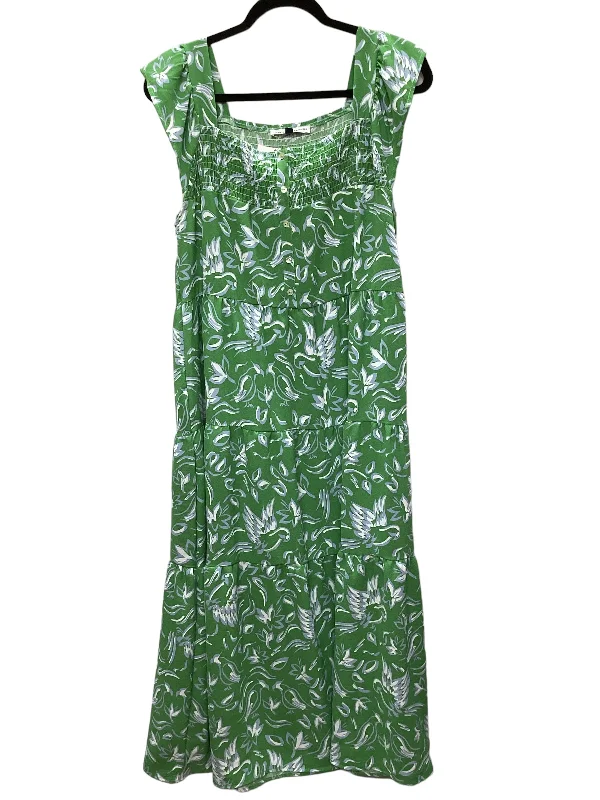 women's cold-shoulder dressesGreen Dress Casual Maxi Clothes Mentor, Size M