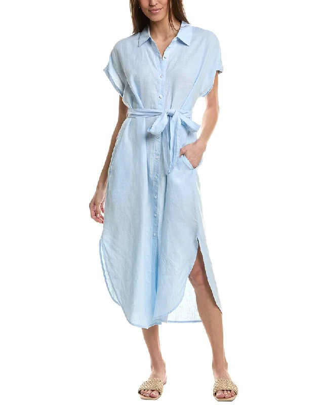 women's velvet dressesTommy Bahama Coastalina Linen Maxi Shirtdress