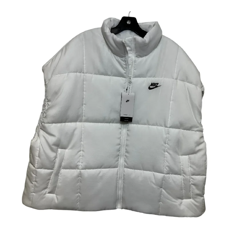 women's coats for cozy nights inVest Puffer & Quilted By Nike Apparel In White, Size: Xxl