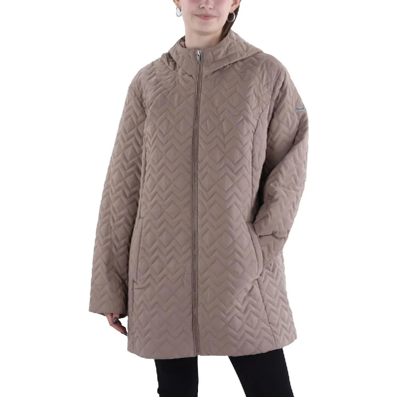 women's coats with oversized fitsWomens Lightweight Hooded Quilted Coat