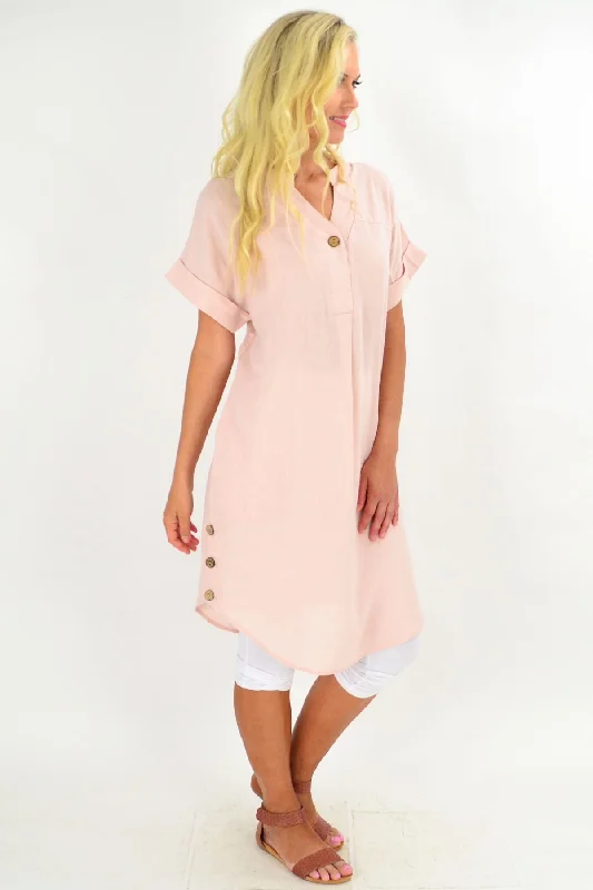 women's coats for special occasions and everyday elegancePeaches and Cream Linen Shift Tunic Dress