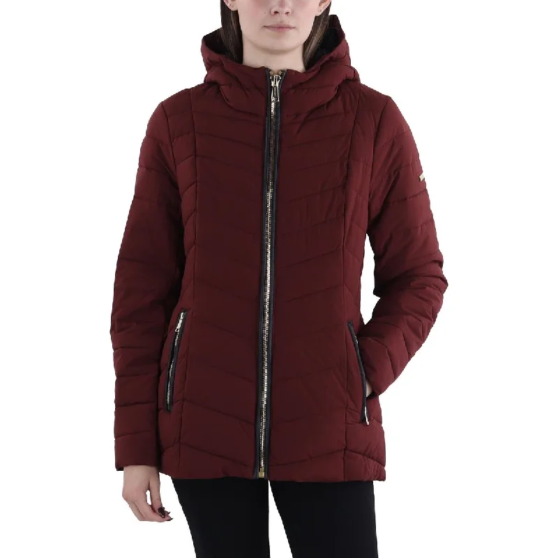 women's coats for glamorous eveningsWomens Quilted Hooded Puffer Jacket