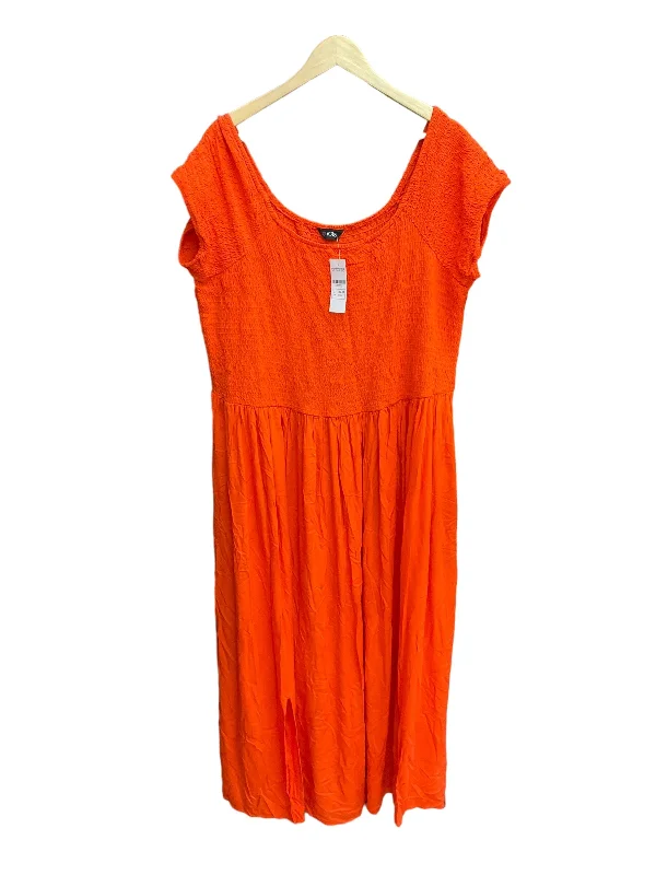 women's mini dressesOrange Dress Casual Maxi Clothes Mentor, Size 4x