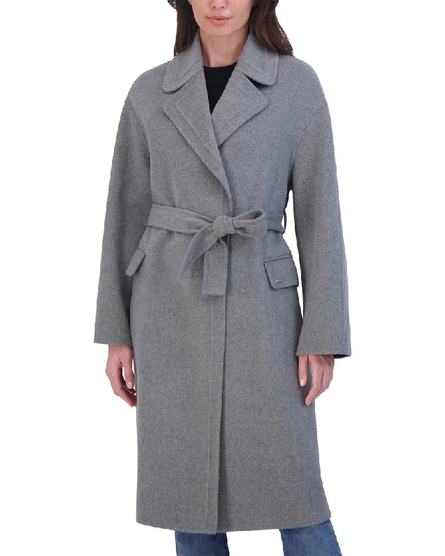 parkas for womenTahari Wool-Blend Wrap Coat