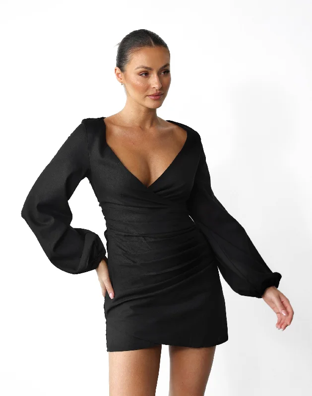 women's casual dressesCaliraya Mini Dress (Black)