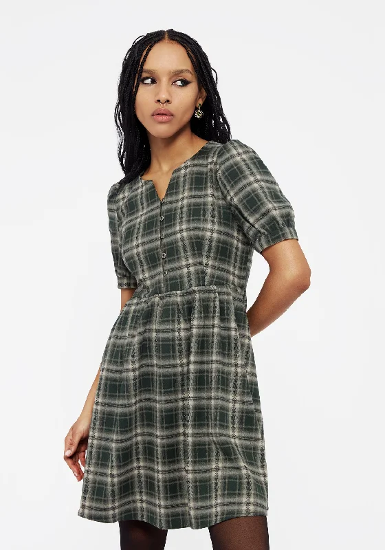 women's formal dressesTulisa Check Button Up Mini Dress