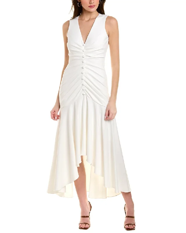 women's party dressesBadgley Mischka Ruched Midi Dress