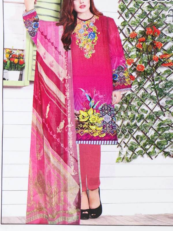 WU1349 3Pcs Unstitched Digital Printed Lawn Suit For Women 32