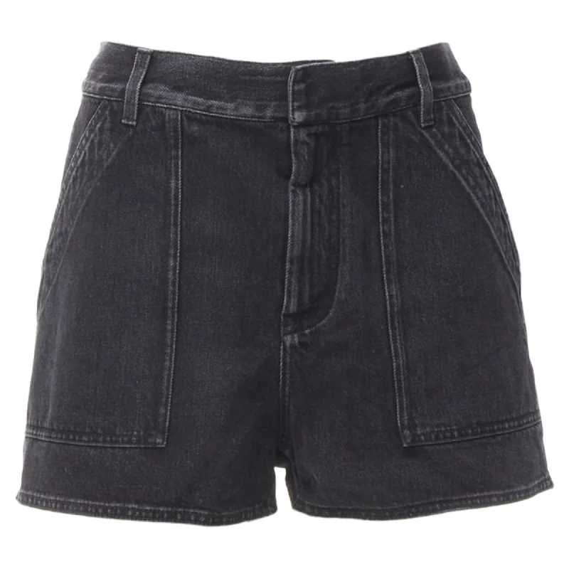 women's affordable shortsChristian Dior washed cotton denim cargo pocket shorts