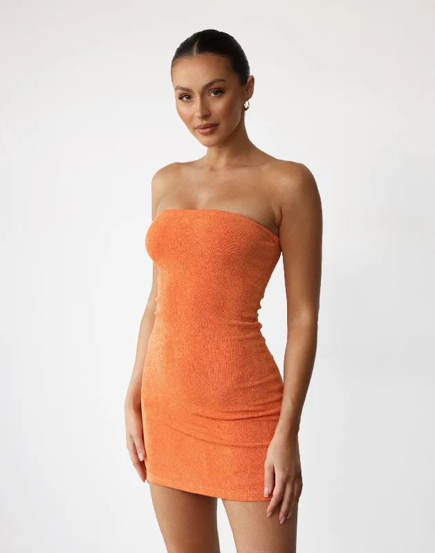 women's empire-line dressesAbelle Mini Dress (Papaya)