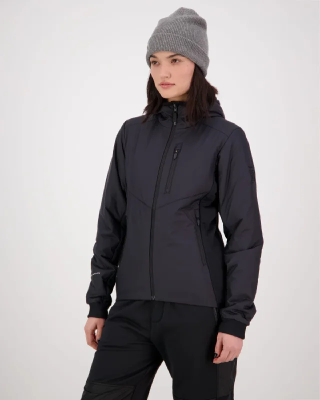 women's down coatsArete Merino Insulated Hooded Jacket - Black