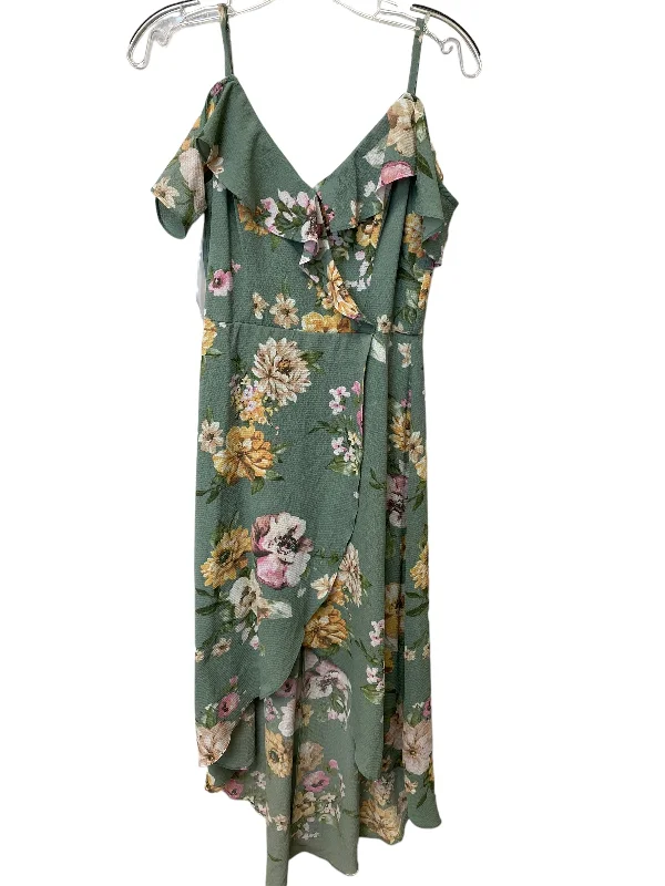 women's plus-size dressesFloral Print Dress Casual Maxi Clothes Mentor, Size S