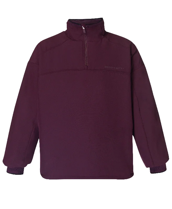 women's coats with adjustable sleevesFleece Lined Half Zip Sb9820 Midnight-Cherry-Purp