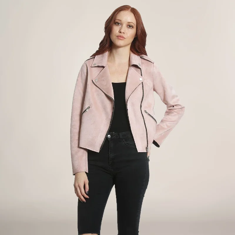 women's coats for those who believe in investing in quality fashionWomen's Faux Suede Moto Jacket