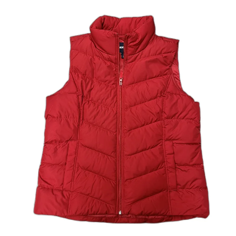 women's coats for winter weddingsVest Puffer & Quilted By Lands End In Red, Size: L