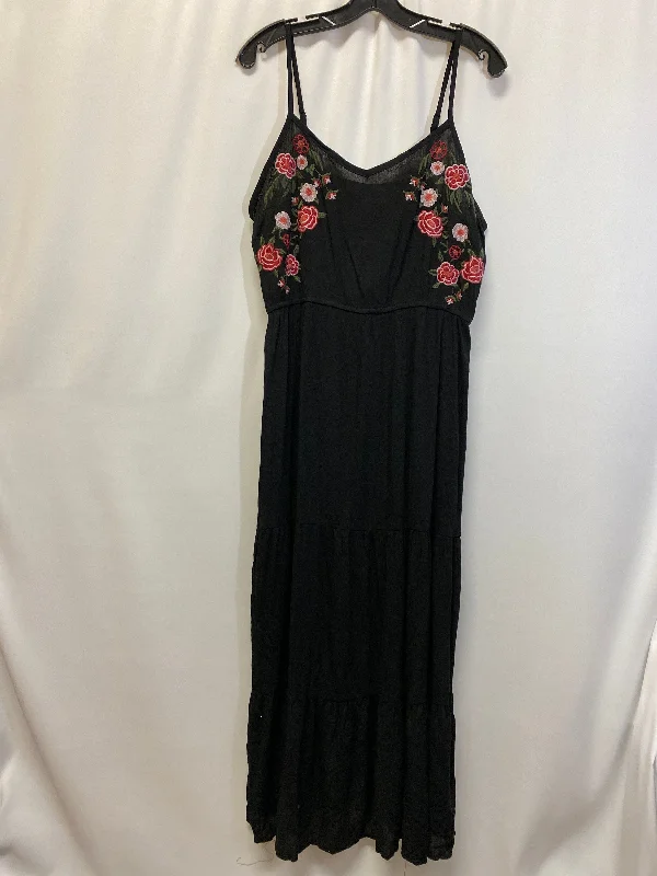 women's midi dressesBlack Dress Casual Maxi Clothes Mentor, Size L