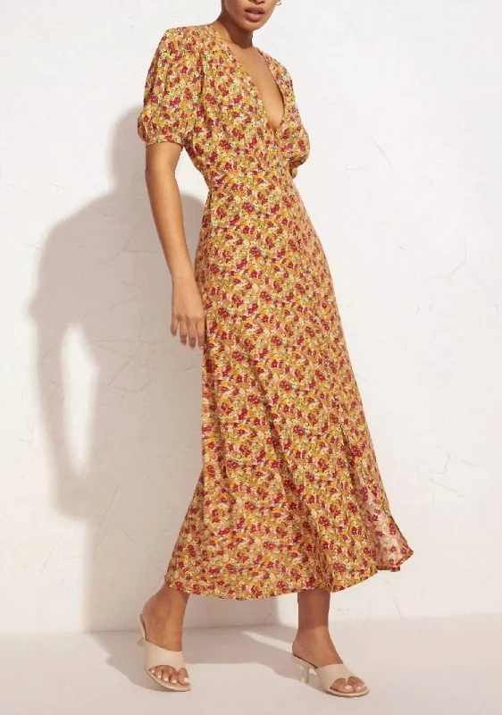 women's affordable dressesBellavista Midi Dress in La Gomera Floral Print