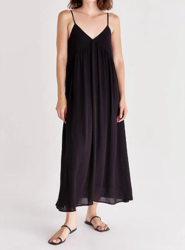 women's made-to-order dressesAtlas Midi Dress in Black