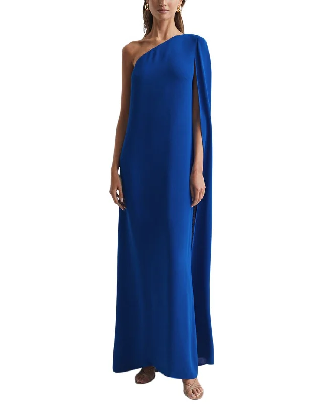 women's fashionable dressesReiss Nina Cape One Shoulder Maxi Dress