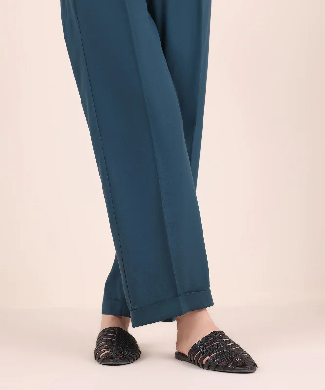 Cotton Viscose Straight Pants