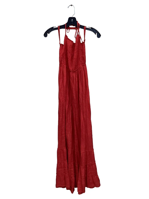 women's boho dressesRed Dress Casual Maxi Clothes Mentor, Size M