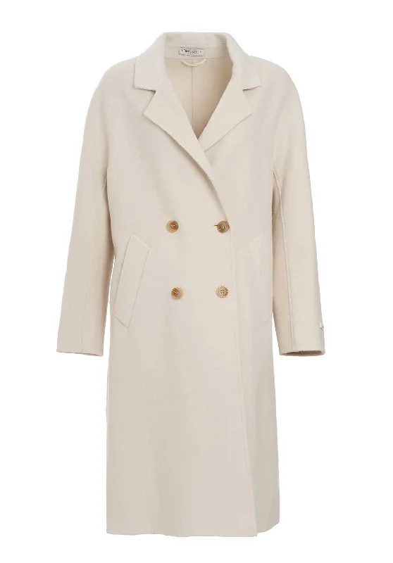 women's coats with cinched waistsCoat Ys721 White