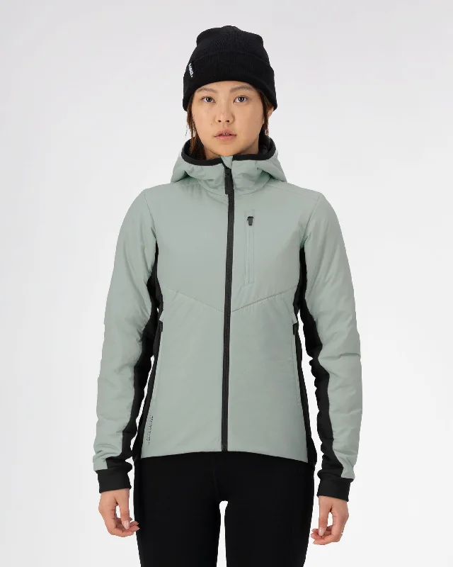 women's duffle coatsArete Merino Insulated Hooded Jacket - Eucalyptus