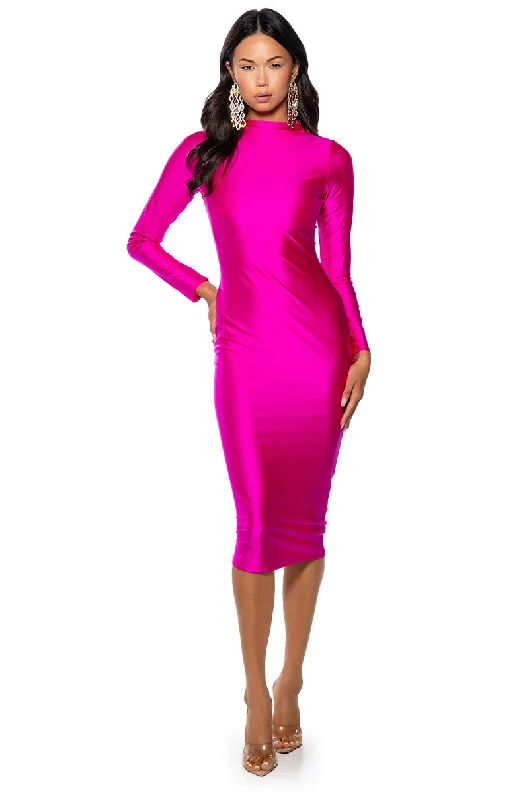 women's maxi dressesONE OF ONE LONG SLEEVE MIDI DRESS