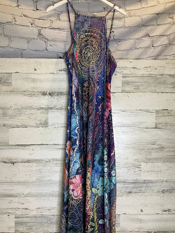 women's high-low dressesBlue & Purple Dress Casual Maxi Clothes Mentor, Size L