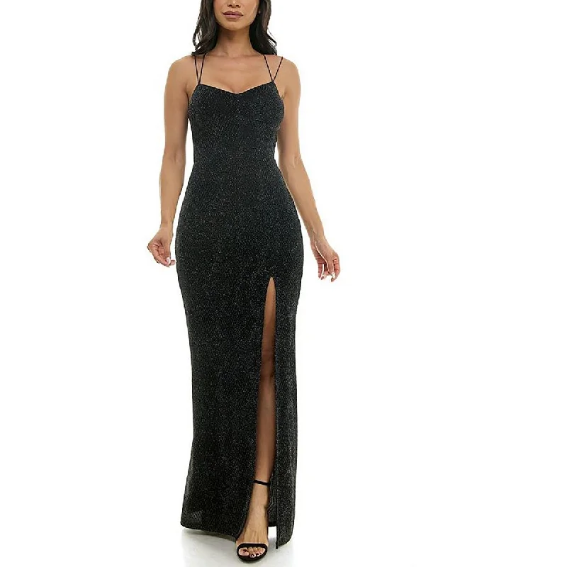 women's luxury dressesJuniors Womens Full Length Slit Maxi Dress