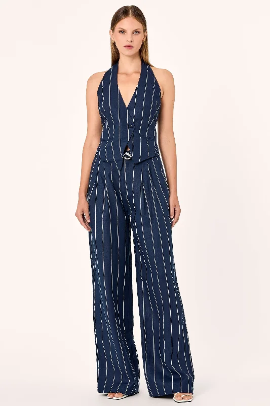 women's fall pantsCalista Pant - Ink Milk Pinstripe