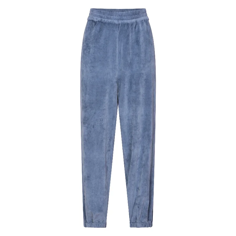 women's everyday pantsVelvet Joggers Blue