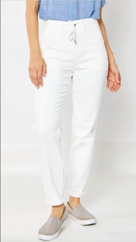 women's silk pantsJoggers In White