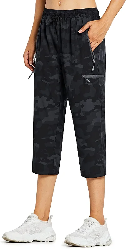 02-capri Pants-camo Black