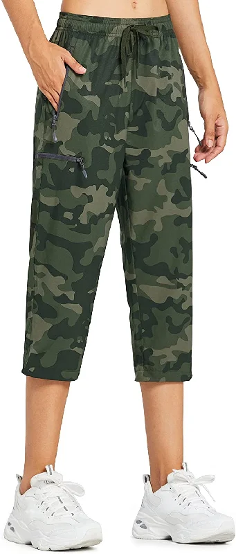 02-capri Pants-camo Army Green