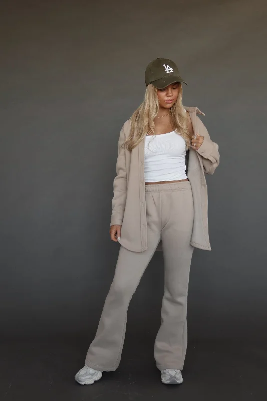 women's lace-up pantsRESTOCKED: Essential Fleece Flare Sweat Pants