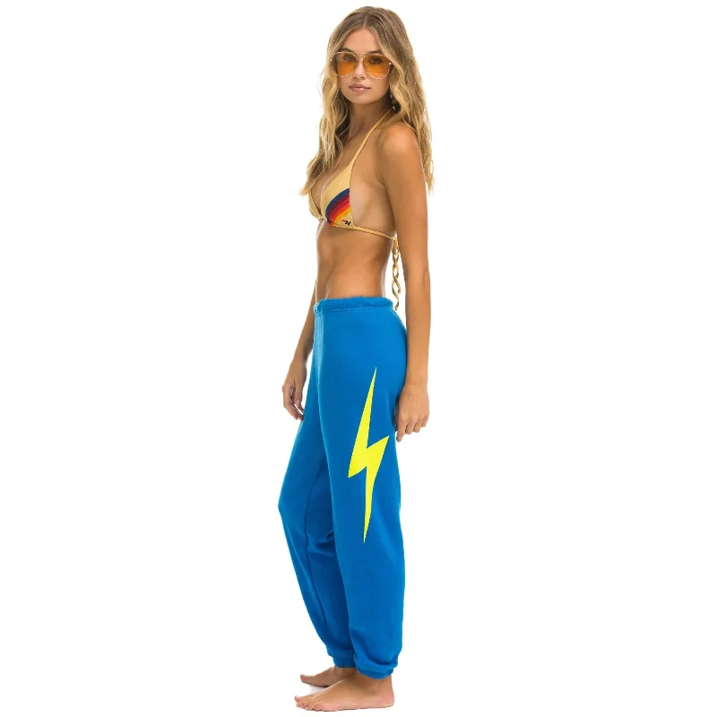 women's flare pantsBolt Sweatpants Ocean/Neon Yellow