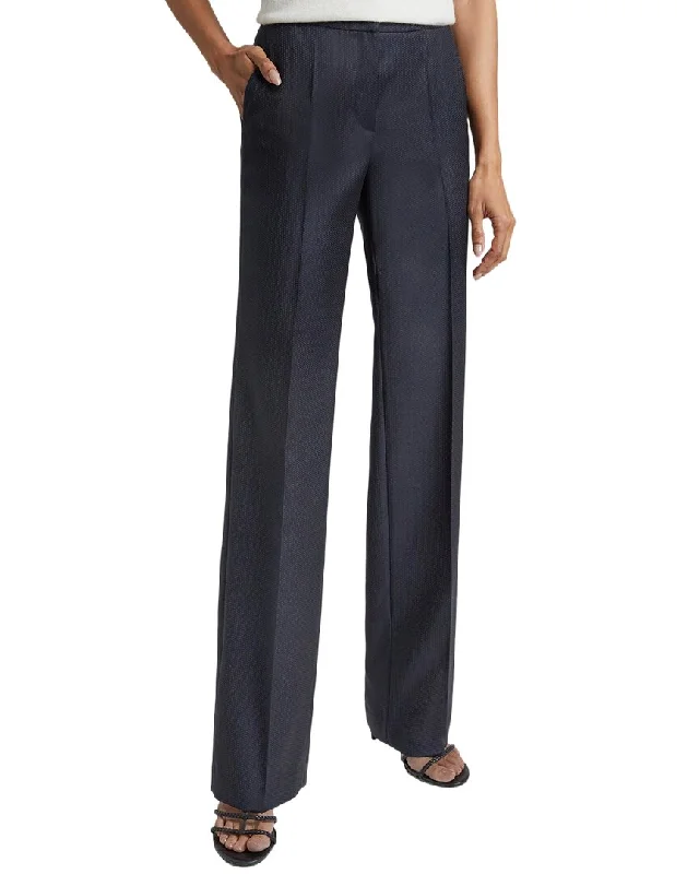 women's vintage pantsSantorelli Prima Straight Leg Wool-Blend Pant