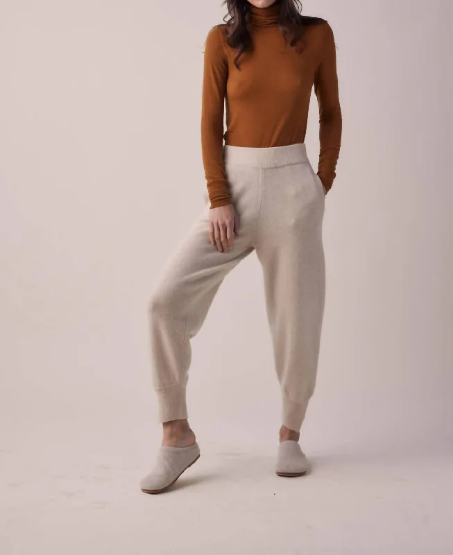 women's casual pantsSweater Joggers In Oatmeal