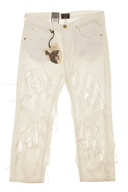 women's workout pantsVivienne Westwood - New With Tags White Ripped Jeans - US 28