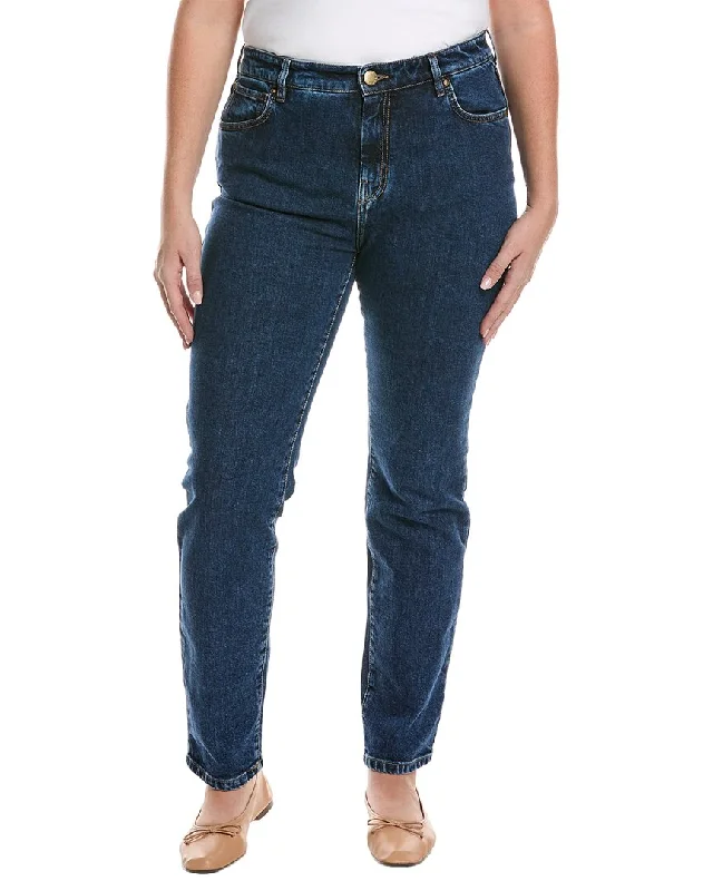 women's chic pantsWeekend Max Mara Plus Ostile Blue Cropped Cigarette Jean