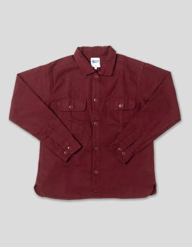 women's vacation dressesCANVAS OVERSHIRT - BURGUNDY