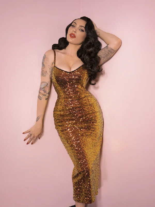 women's limited-edition dresses.FINAL SALE - Glitz & Glamour Dress in Phoenix Sequins - Vixen by Micheline Pitt