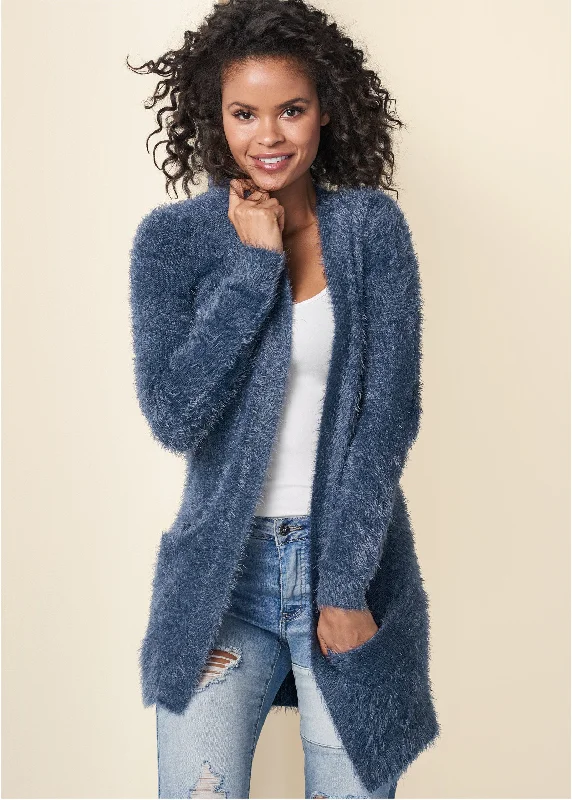 women's evening dressesCozy Cardigan - Dark Blue