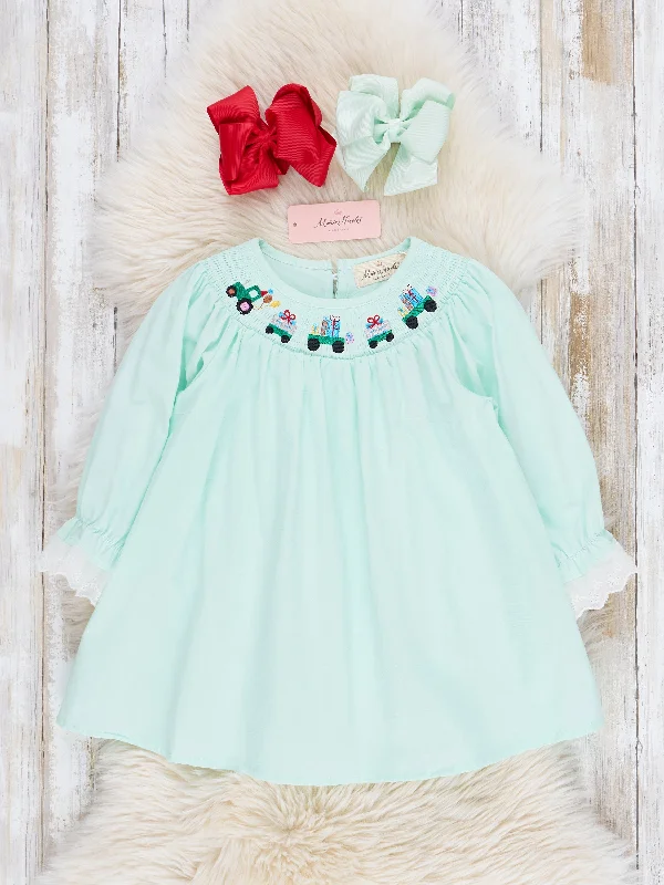 women's tall dressesSweet Mint Smocked Train Dress