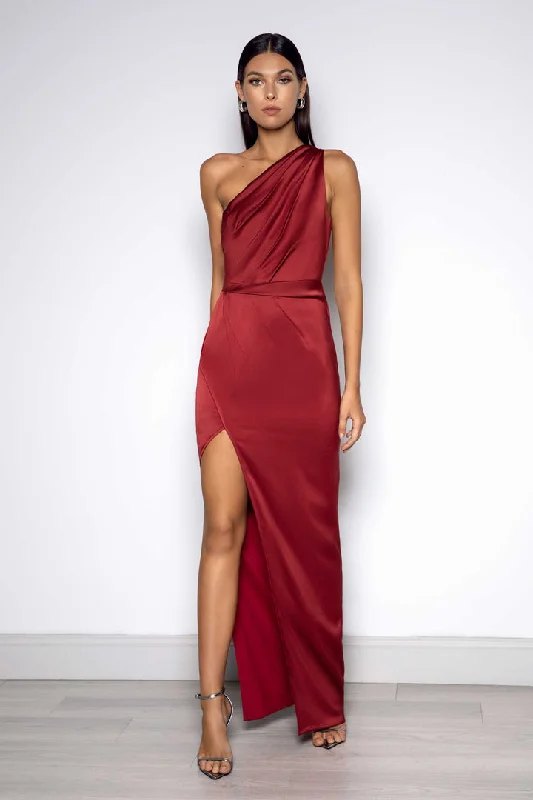 women's body-skimming dressesWenona Dress - Wine