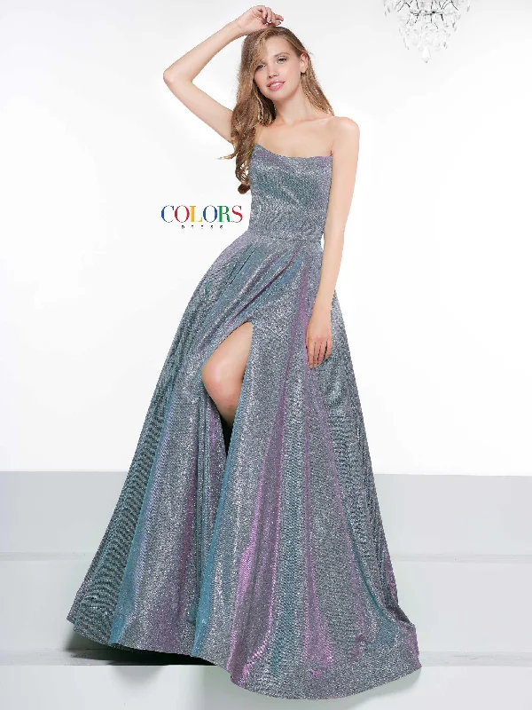 women's wrap dressesColors 2078 Colors Prom Long Strapless Glitter Ball Gown