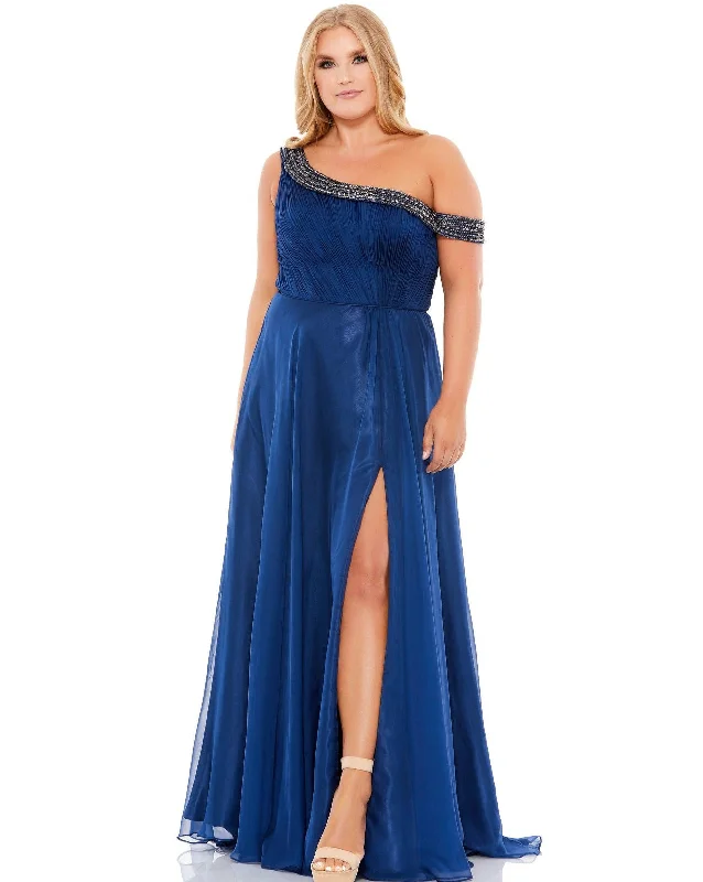 women's lace-up dressesMac Duggal 67727 Prom Long Formal Plus Size Dress