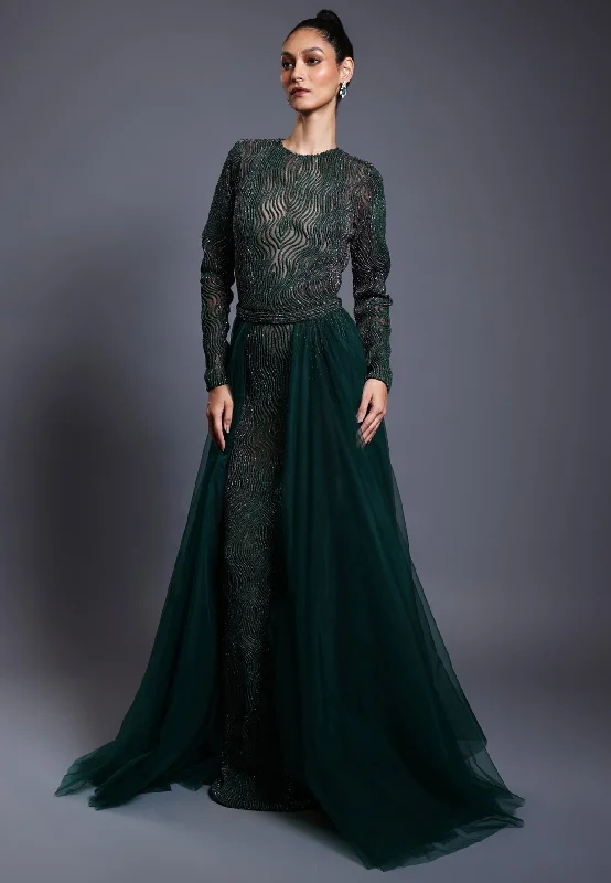 women's work dressesCF Drip Work Emerald Gown